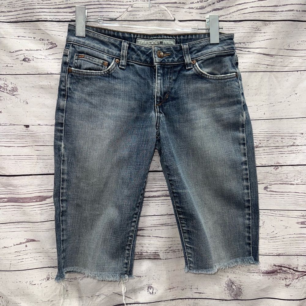 Joe's Jeans Blue Cropped Denim Shorts Size 27